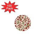 Flowers Texture Background 1  Mini Buttons (100 pack) 