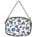 violet Floral Chain Purse (One Side)