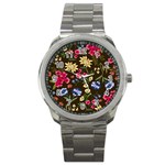 Flower wallpaper Sport Metal Watch