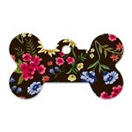 Flower wallpaper Dog Tag Bone (Two Sides)