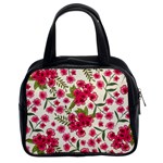 Flower Pink background Classic Handbag (Two Sides)