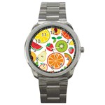Flat fruits Sport Metal Watch