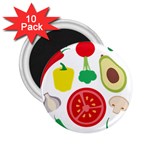 Vegetables flat 2.25  Magnets (10 pack) 