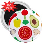 Vegetables flat 3  Magnets (100 pack)