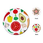 Vegetables flat Playing Cards Single Design (Round)