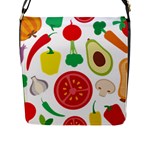 Vegetables flat Flap Closure Messenger Bag (L)