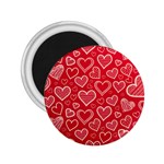 Red hearts hand drawn 2.25  Magnets
