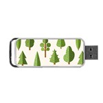 Flat style trees pattern Portable USB Flash (One Side)