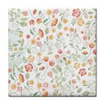 Floral watercolor wallpaper Tile Coaster