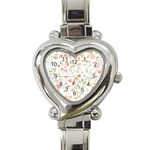 Floral watercolor wallpaper Heart Italian Charm Watch