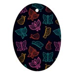 Ornamented and stylish butterflies Ornament (Oval)