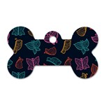 Ornamented and stylish butterflies Dog Tag Bone (Two Sides)