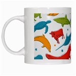 Colored animals background White Mugs
