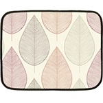 leaves contour seamless pattern Fleece Blanket (Mini)