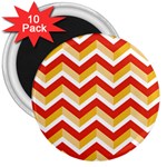 Three-dimensional retro background 3  Magnets (10 pack) 