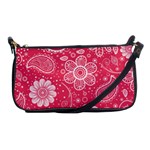 Pink floral swirl background Shoulder Clutch Bag