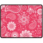 Pink floral swirl background Double Sided Fleece Blanket (Medium) 