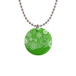 Green foliage background 1  Button Necklace