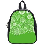 Green foliage background School Bag (Small)