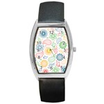 Colorful paisley background Barrel Style Metal Watch