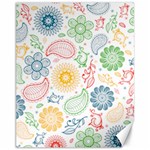 Colorful paisley background Canvas 11  x 14 