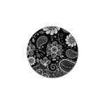 Grayscale floral swirl pattern Golf Ball Marker (4 pack)