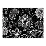 Grayscale floral swirl pattern Double Sided Flano Blanket (Mini) 