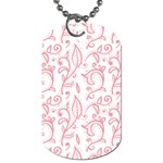 Pink foliage background Dog Tag (One Side)