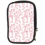 Pink foliage background Compact Camera Leather Case