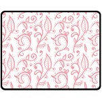 Pink foliage background Double Sided Fleece Blanket (Medium) 