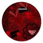 Valentine Kisses For My Honey Magnet 5  (Round)