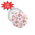 Pink floral pattern background 1.75  Buttons (100 pack) 