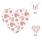 Pink floral pattern background Playing Cards Single Design (Heart)