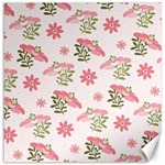 Pink floral pattern background Canvas 12  x 12 