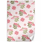 Pink floral pattern background Canvas 20  x 30 