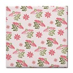 Pink floral pattern background Face Towel