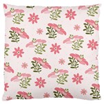 Pink floral pattern background Large Cushion Case (One Side)