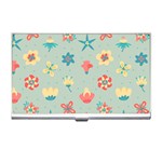 Soft tones floral pattern background Business Card Holder
