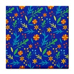 Bright and colorful floral pattern Tile Coaster