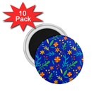 Bright and colorful floral pattern 1.75  Magnets (10 pack) 