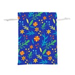 Bright and colorful floral pattern Lightweight Drawstring Pouch (M)