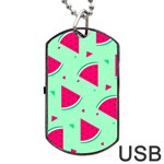 Cute seamless watermelon pattern Dog Tag USB Flash (One Side)