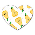 pears pattern Heart Mousepads