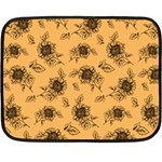 Hand drawn sunflower pattern Fleece Blanket (Mini)