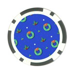 Christmas pattern with wreaths Poker Chip Card Guard (10 pack)