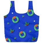 Christmas pattern with wreaths Full Print Recycle Bag (XXL)