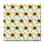 Delicate sunflower seamless pattern Face Towel
