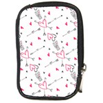 love and hearts pattern Compact Camera Leather Case