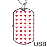 Romantic Valentine s heart pattern Dog Tag USB Flash (One Side)