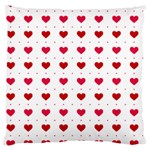 Romantic Valentine s heart pattern Large Flano Cushion Case (One Side)